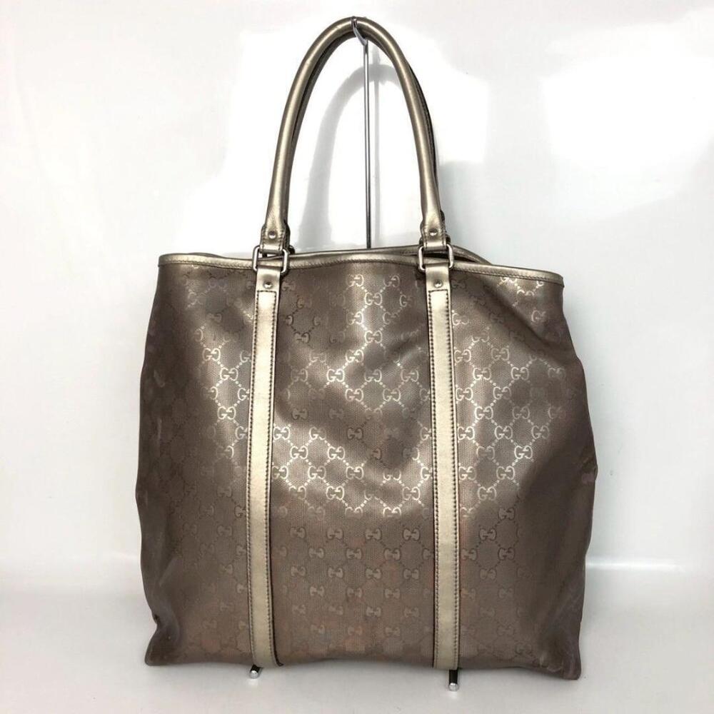 GUCCI Imprime Tote Bag Metallic Handbag - Picture 3 of 10